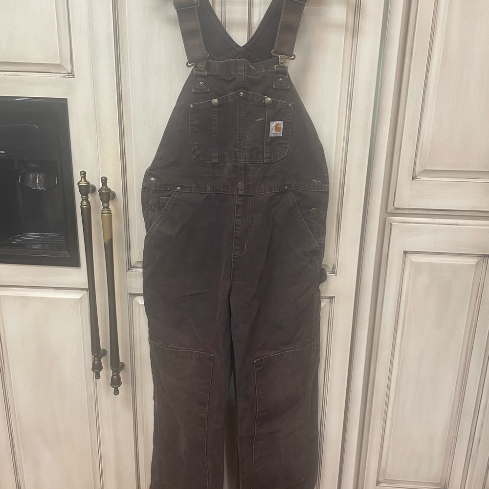 Carhartt Brown women canvas Overalls